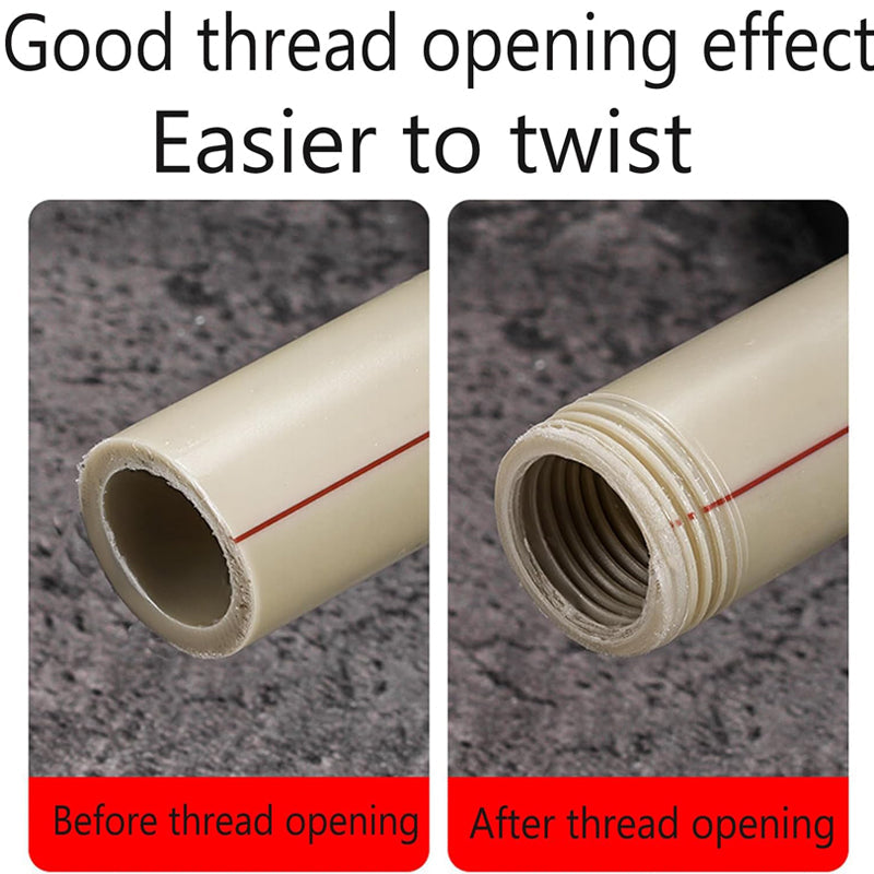 Pipe Thread Cutting Tool, Electric Drill Compatible Pvc Pipe Threader Kit, Thread Trimming and Angle Bolt Repair Tool, Garden Hose Thread Die