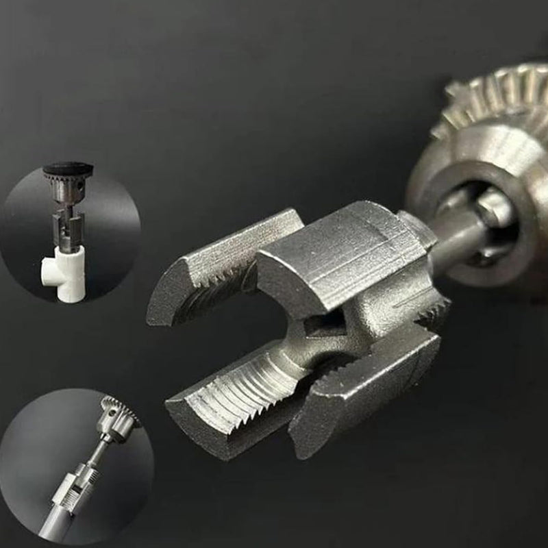 Pipe Thread Cutting Tool, Electric Drill Compatible Pvc Pipe Threader Kit, Thread Trimming and Angle Bolt Repair Tool, Garden Hose Thread Die