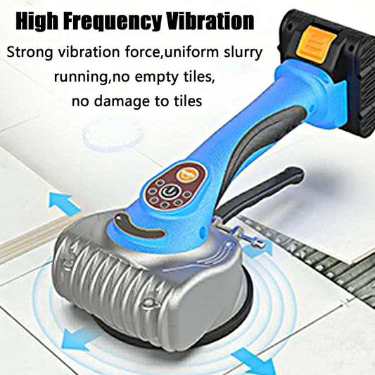 Tile Suction Cup - 16.8V Professional Tiling Tool， Tiling Plastering Machine Laying Tiles ，with 8000mAh Battery Automatic Floor Vibrator Leveling