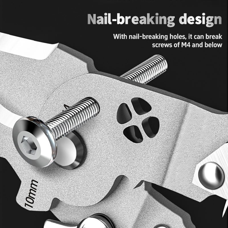 Multifunctional Foldable Wire Cutting, Splitting, Measuring And Stripping Pliers For Electricians