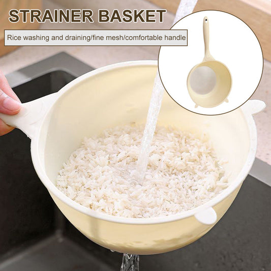 Strainer Basket for Rice Convenient Durable Rice Washing Sieve with Fine Hole Design Perfect for Vegetable Fruit Grain Straining in Home Kitchen