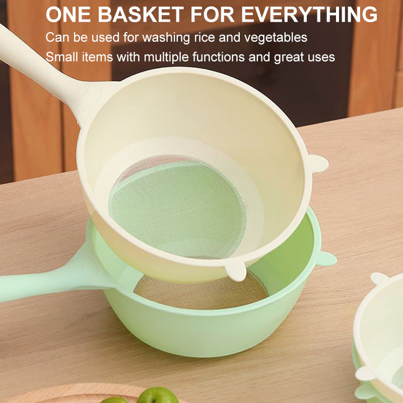 Strainer Basket for Rice Convenient Durable Rice Washing Sieve with Fine Hole Design Perfect for Vegetable Fruit Grain Straining in Home Kitchen