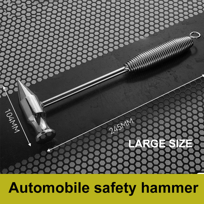 Safety Hammer, All Steel Spring Handle, Rust Detection, Multi-functional, Safe Escape, Crushed Ice Hammer Decoration Tool