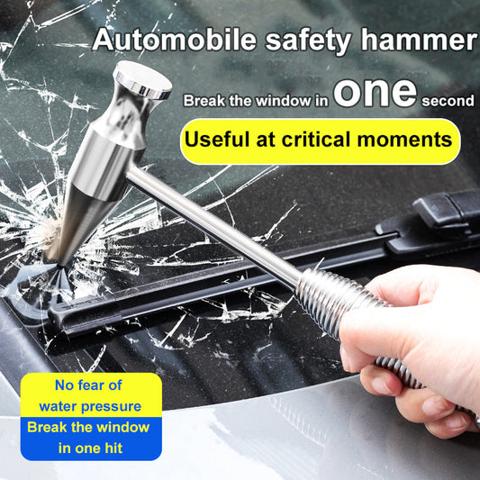 Safety Hammer, All Steel Spring Handle, Rust Detection, Multi-functional, Safe Escape, Crushed Ice Hammer Decoration Tool