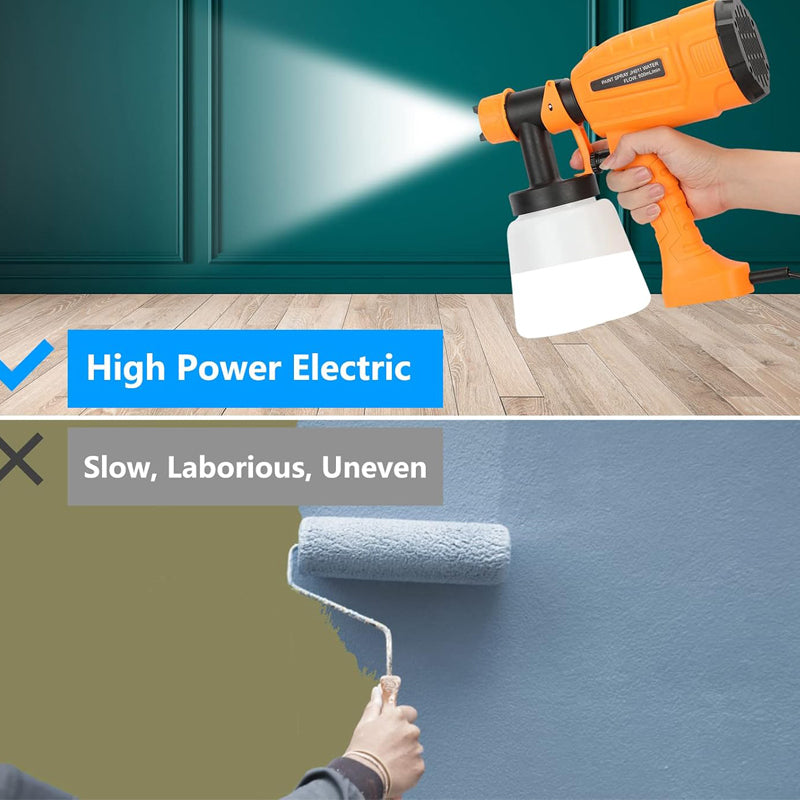 700W High-Precision Electric Paint Sprayer for Indoor Wall and Furniture Renovation with 800ml Tank, 800ml/min Flow Rate, for Tables Cabinets Gates Painting Projects
