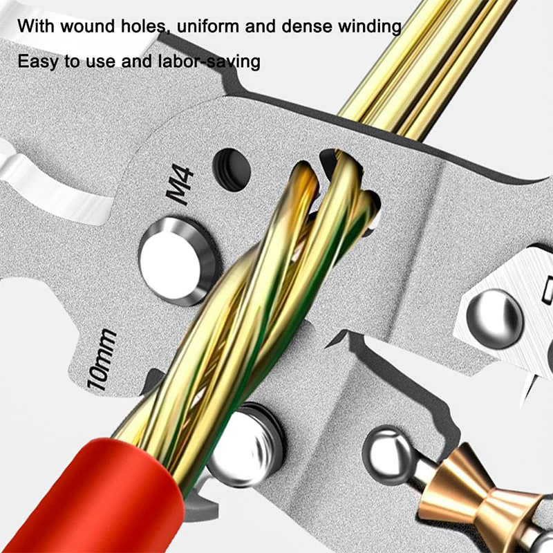 Multifunctional Foldable Wire Cutting, Splitting, Measuring And Stripping Pliers For Electricians